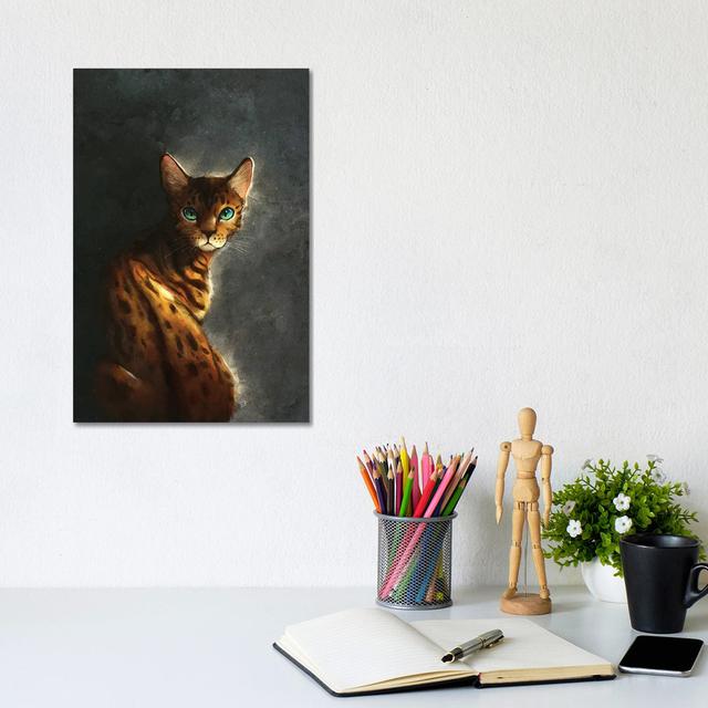 Bengal Cat by Danielle English - No Frame Gallery-Wrapped Canvas Giclée on Canvas ClassicLiving Size: 30.48cm H x 20.32cm W on Productcaster.