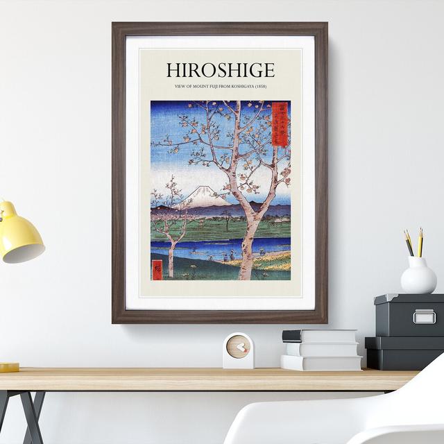 View of Mount Fuji by Utagawa Hiroshige - Picture Frame Art Prints East Urban Home Frame Option: Walnut, Size: 48cm H x 36cm W x 2cm D on Productcaster.