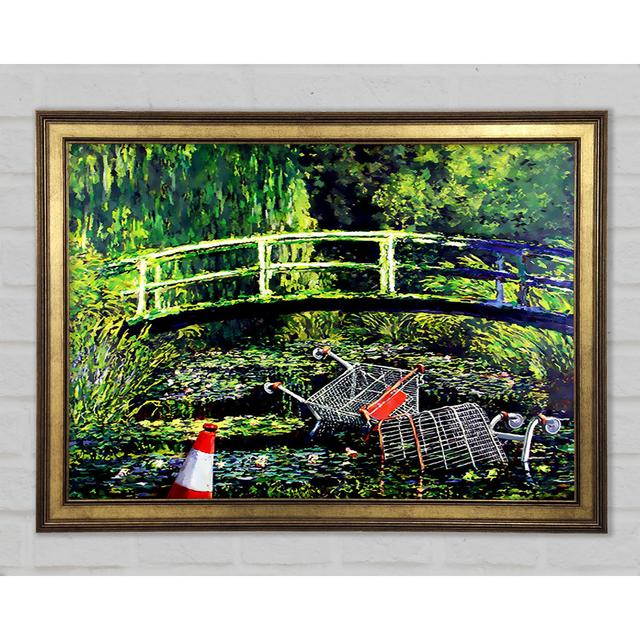 Water Lillies Trash Framed Print Rosalind Wheeler Size: 59.1cm H x 84.1cm W on Productcaster.