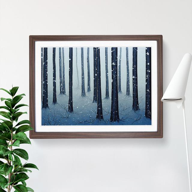 Painted Winter Forest Vol.4 - Picture Frame Painting Alpen Home Format: Walnut Framed, Size: 25cm H x 34cm W x 2cm D on Productcaster.