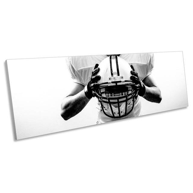 American Football Helmet - Wrapped Canvas Panoramic Art Prints 17 Stories Size: 60.96cm H x 182.88cm W on Productcaster.