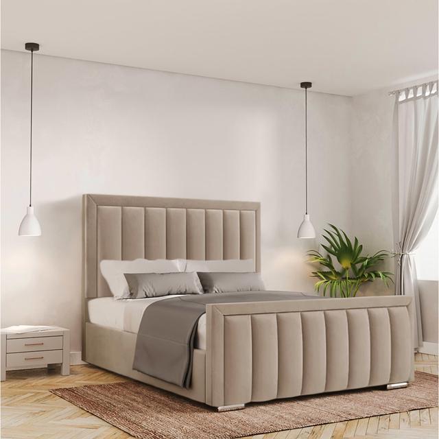 Yatton Upholstered Bed Fairmont Park Colour: Coffee, Size: Kingsize (5') on Productcaster.