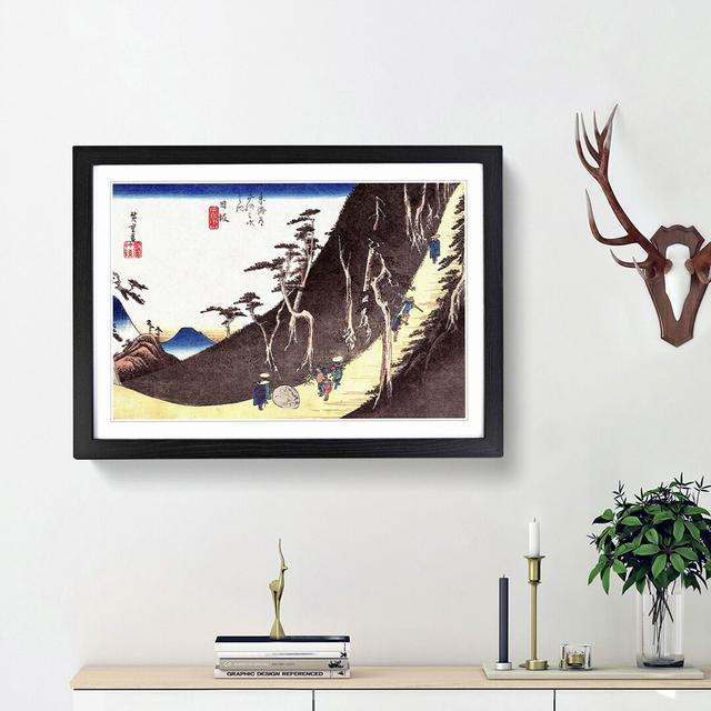 Nissaka-Sayo No Naka Yama by Utagawa Hiroshige - Picture Frame Painting Print East Urban Home Frame Option: Black Framed, Size: 36cm H x 48cm W x 2cm on Productcaster.