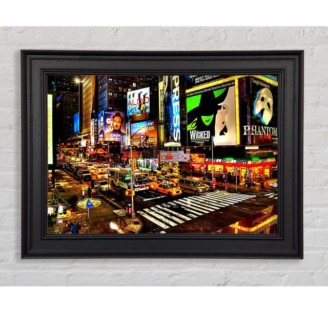 Street Advertising In New York - Single Picture Frame Art Prints Ebern Designs Size: 21cm H x 29.7cm W on Productcaster.