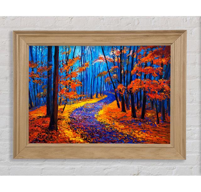 Stunning Autumn Walk - Single Picture Frame Art Prints Bright Star Size: 100cm H x 141.4cm W x 8cm D on Productcaster.