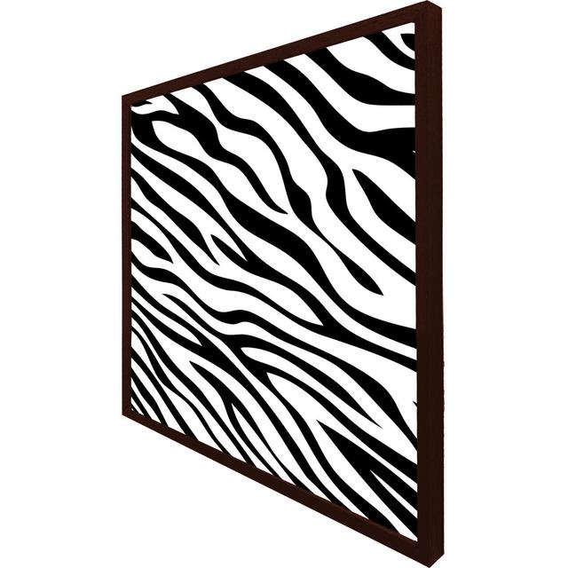 Aschley Of Zebra Stripes - Print Fairmont Park Size: 61cm H x 61cm W x 4cm D, Format: Brown Framed on Productcaster.