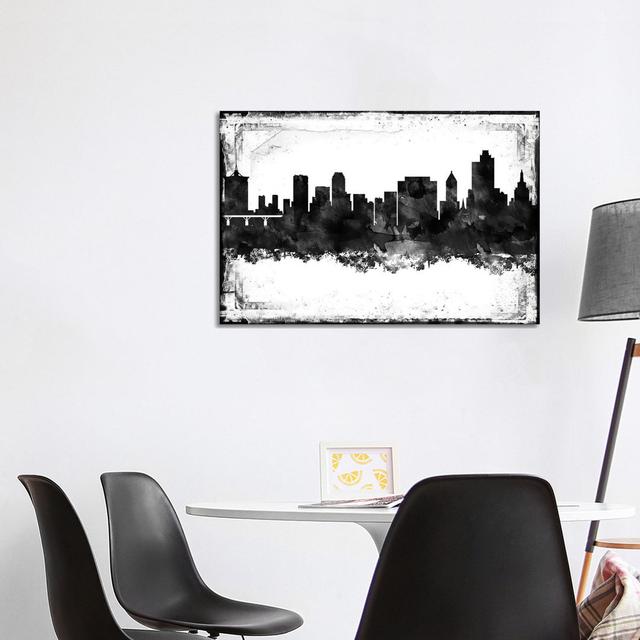 Tulsa Black and White Film by Walldecoraddict - Wrapped Canvas Graphic Art Brayden Studio Size: 66.04cm H x 101.6cm W x 3.81cm D on Productcaster.