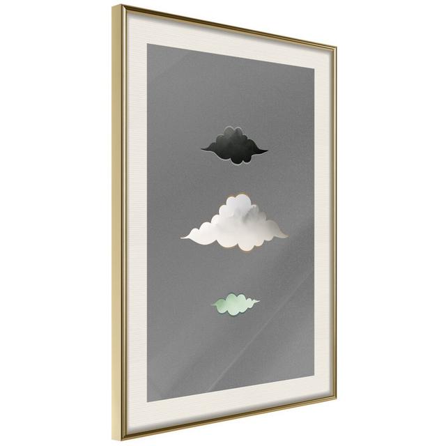 Cloud Family - Picture Frame Graphic Art Rosalind Wheeler Size: 30cm H x 20cm W x 2cm D, Frame Option: Gold Framed on Productcaster.