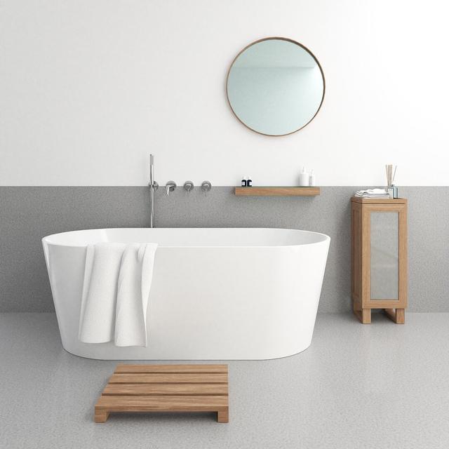 Belinda Rectangle Non-Slip Bath Mat Ebern Designs Colour: Natural Oak on Productcaster.