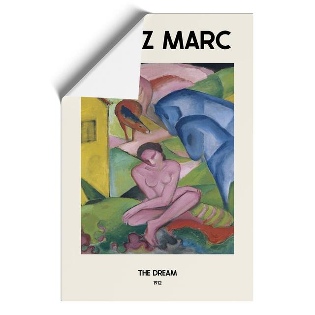 The Dream by Franz Marc - Unframed Graphic Art East Urban Home Size: 59cm H x 42cm W x 0.1cm D on Productcaster.