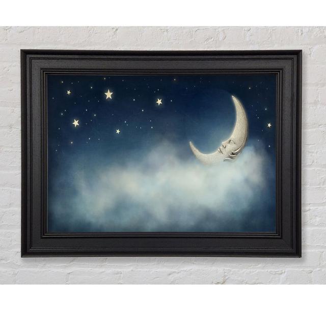 The Slumber Moon Clouds Framed Print Happy Larry Size: 84.1cm H x 142.2cm W on Productcaster.