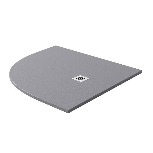 Drossett Plastic Standard Shower Tray Belfry Bathroom Size: 120mm x 90mm, Waste Location: Left, Finish: Grey on Productcaster.