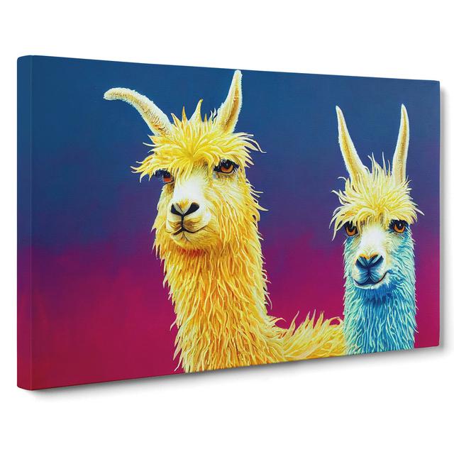 Llama Splash Vol.3 Abstract - Wrapped Canvas Painting Latitude Vive Size: 40cm H x 60cm W x 3cm D on Productcaster.