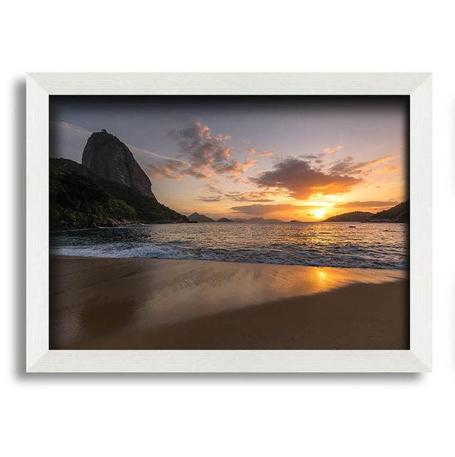 Spectaclar View At The Beach Framed Print Wall Art House of Hampton Size: 21cm H x 29.7cm W x 10cm D, Format: White Framed Paper on Productcaster.