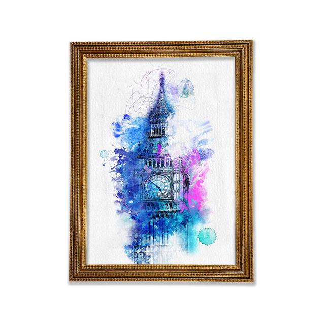 Aquarell Big Ben 2 - Druck Perspections Größe: 59,7 cm H x 42 cm B x 3 cm T on Productcaster.