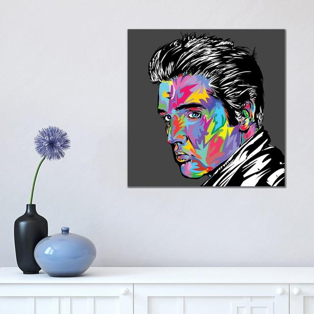 Elvis by Technodrome1 - Print on Canvas 17 Stories Format: Wrapped Canvas, Size: 45.72cm H x 45.72cm W x 1.91cm D on Productcaster.