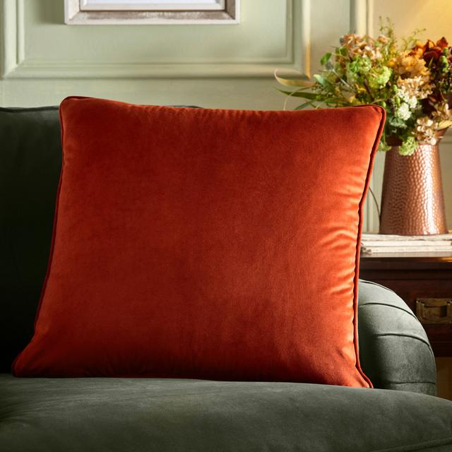 Roska Square Throw Cushion Cover 17 Stories Colour: Spice on Productcaster.