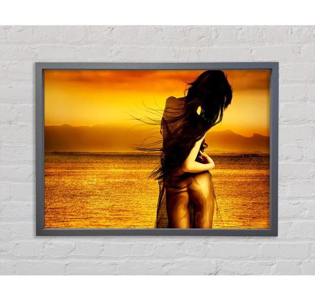 Goddess Of The Ocean Orange - Single Picture Frame Art Prints on Canvas Bright Star Size: 59.7cm H x 84.1cm W x 3.3cm D on Productcaster.