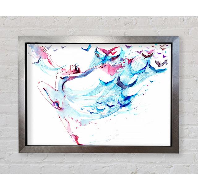 Blue Pink Ballerina 3 - Print Bright Star Size: 100cm H x 141.4cm W x 3.4cm D on Productcaster.