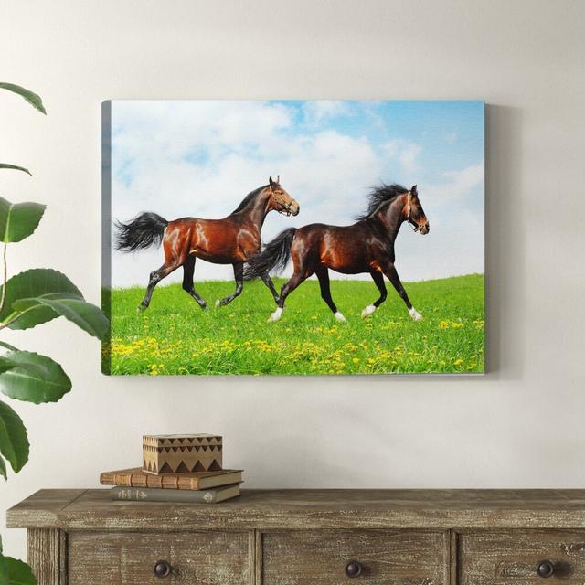 Herd Print on Canvas East Urban Home Size: 70cm H x 100cm W x 4cm D on Productcaster.