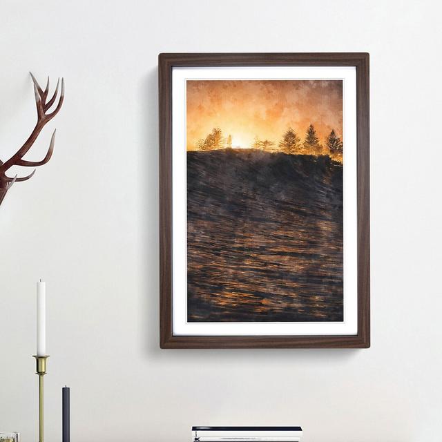 Wave Touching the Trees - Picture Frame Painting Print East Urban Home Frame Option: Walnut Framed, Size: 63cm H x 45cm W x 2cm D on Productcaster.