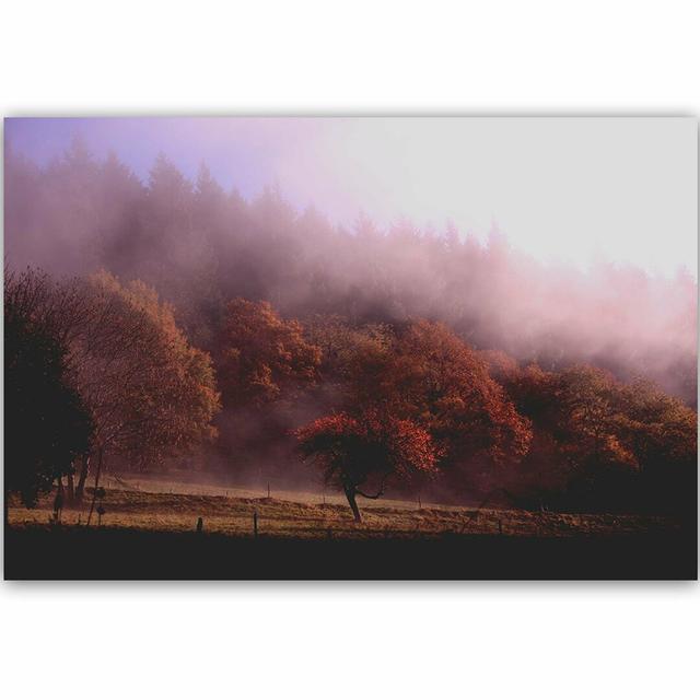 Leinwandbild Trees in the Fog Alpen Home Größe: 40 cm H x 60 cm B on Productcaster.