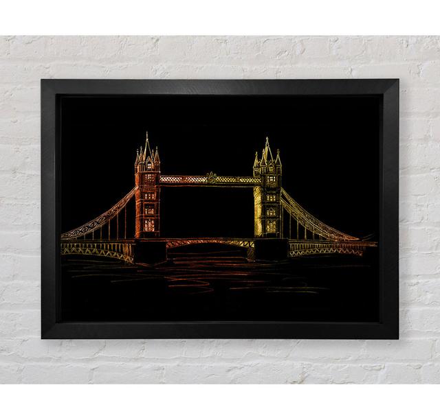 Tower Bridge Glow - Single Picture Frame Art Prints Rosalind Wheeler Size: 84.1cm H x 118.9cm W x 3.4cm D on Productcaster.