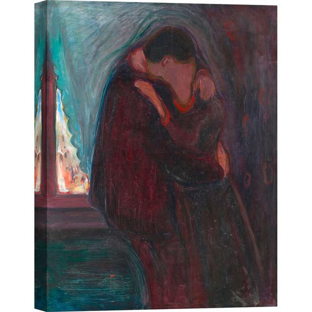 The Kiss by Edvard Munch - Wrapped Canvas Art Prints Rosalind Wheeler Size: 70cm H x 50cm W x 4cm D on Productcaster.