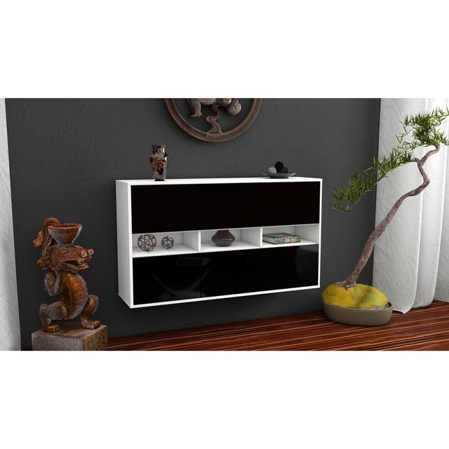 Jarod Sideboard Brayden Studio Colour (Body/Front): White/High Gloss Black on Productcaster.