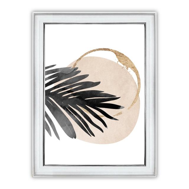 Aztec Palms No 2 - Single Picture Frame Painting 17 Stories Size: 49cm H x 39cm W x 2.6cm D, Frame Option: White/Silver Framed on Productcaster.