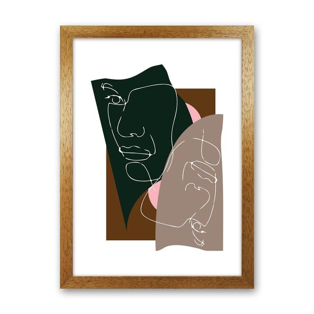 Modern Art III - Graphic Art Print on Paper 17 Stories Size: 59.4cm H x 42cm W x 3cm D, Frame Option: Oak Framed on Productcaster.