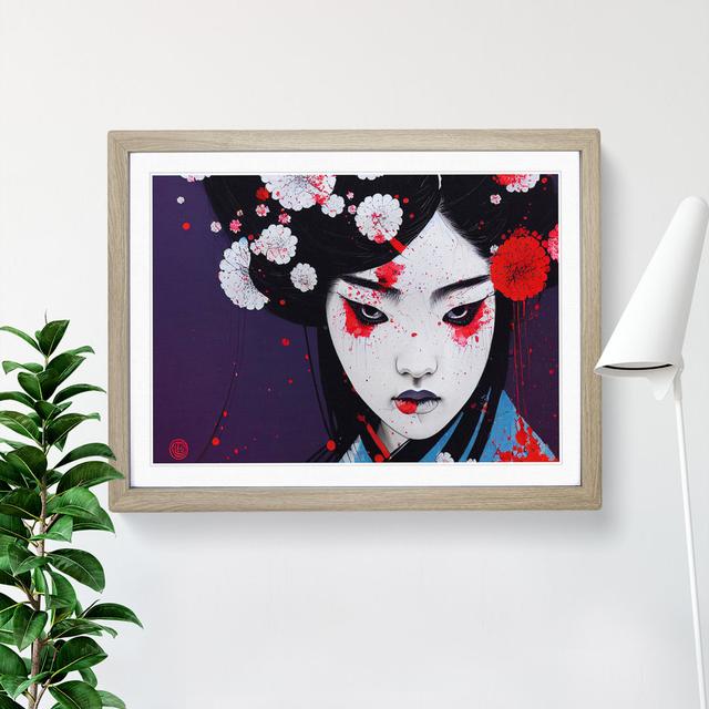 Geisha Splatter Vol.2 Abstract - Single Picture Frame Print ClassicLiving Frame Colour: Oak Framed, Size: 25cm H x 34cm W x 2cm D on Productcaster.