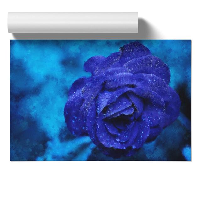 Blue Rose Flower Vol.2 - No Frame Painting East Urban Home Size: 30cm H x 42cm W x 0.1cm D on Productcaster.