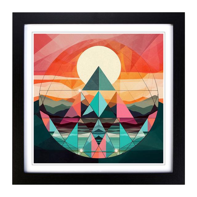 Sunrise Geometric No.1 - Print Marlow Home Co. Format: Black on Productcaster.