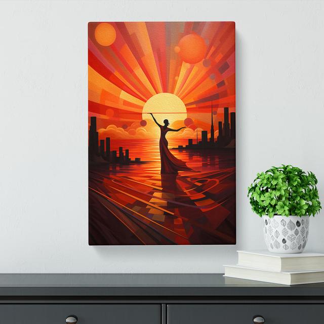 Deco Sunset Action No.2 - Print Marlow Home Co. Size: 50cm H x 35cm W x 3cm D on Productcaster.