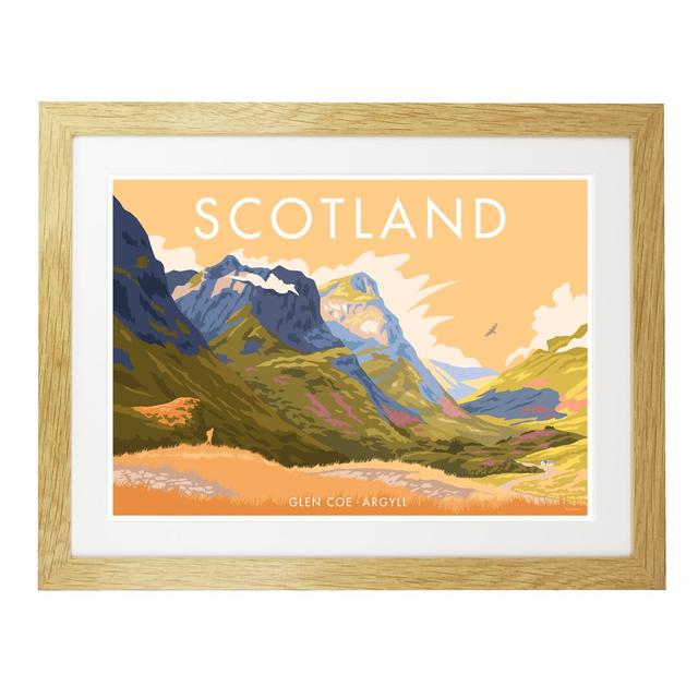 Scotland 4 by Stephen Millership - Graphic Art Pint on Paper East Urban Home Frame Options: Oak, Size: 33.5cm H x 43.5cm W x 2.2cm D on Productcaster.