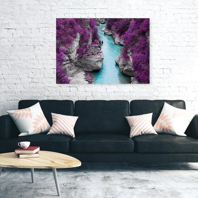 Canvas Print, Purple Landscapes 16761 Ebern Designs Size: 80" H x 120" W on Productcaster.