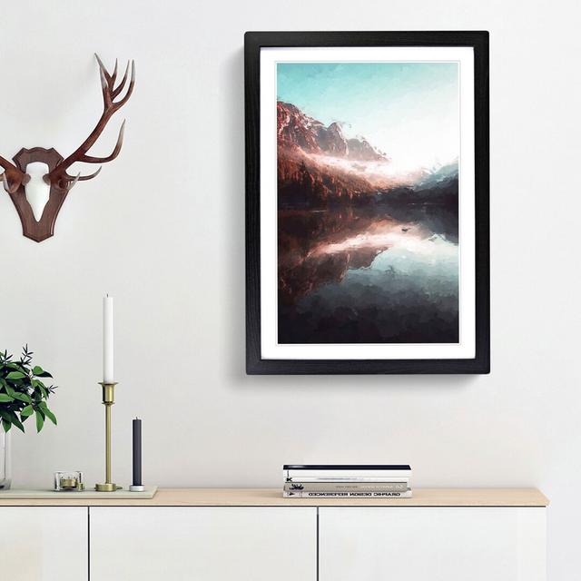 Lake in Italy in Abstract - Picture Frame Graphic Art Print East Urban Home Size: 87cm H x 62cm W x 2cm D, Frame Option: Black Framed on Productcaster.