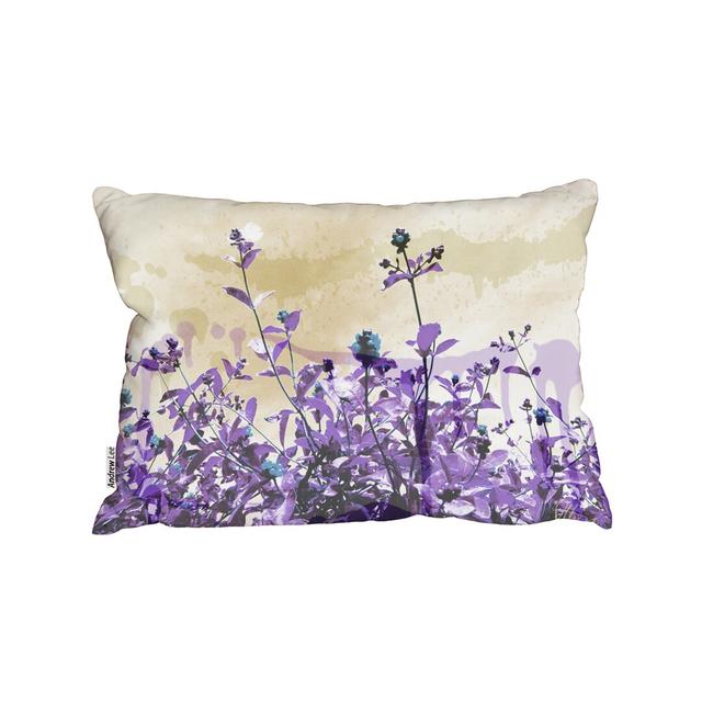 Korkmaz Flowers Cushion with Filling Brayden Studio Colour: Purple/Beige on Productcaster.