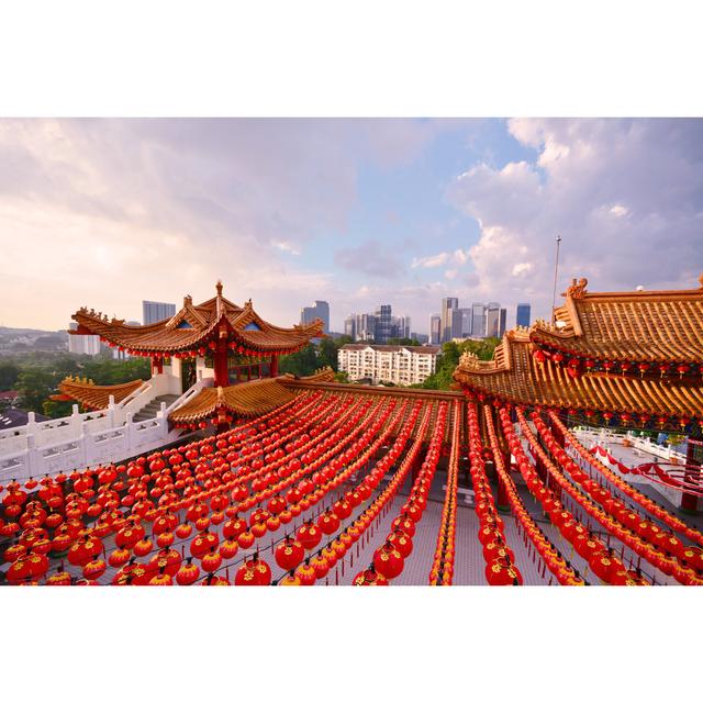 Chinese Lanterns Display by Oknopo - Wrapped Canvas Print 17 Stories Size: 20cm H x 30cm W x 3.8cm D on Productcaster.