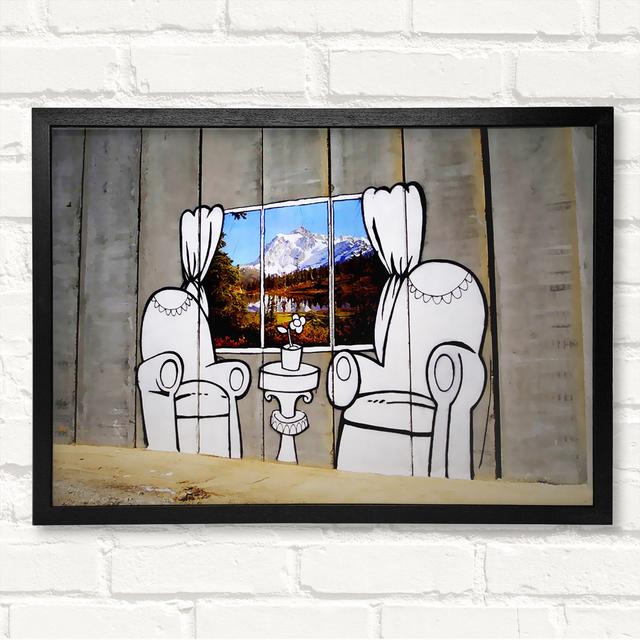 Paradise Concrete - Closed Corner Frame Art Prints on Wood Brambly Cottage Size: 42cm H x 59.7cm W on Productcaster.