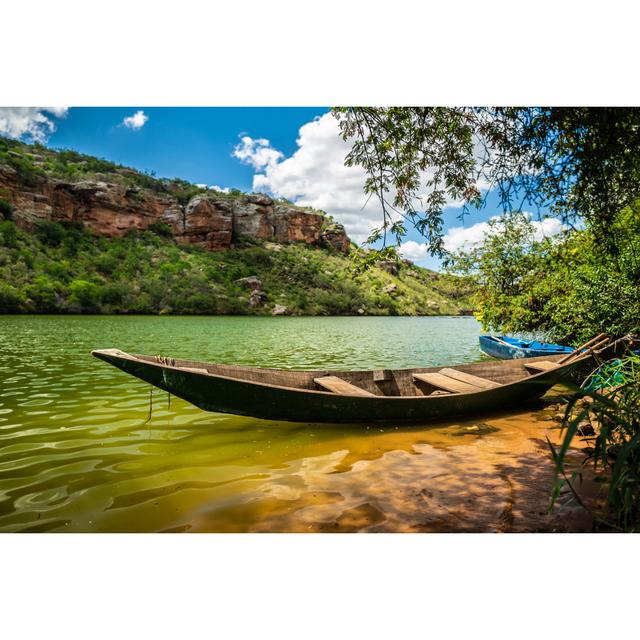 Fishing Boat - Wrapped Canvas Print Alpen Home Size: 20cm H x 30cm W on Productcaster.