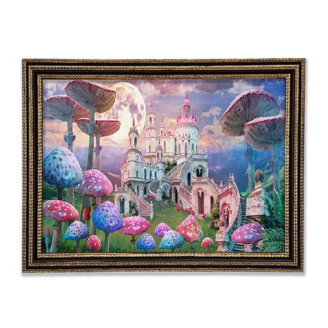 Huge Tall Mushrooms Framed Print Rosalind Wheeler Size: 59.7cm H x 84.1cm W on Productcaster.