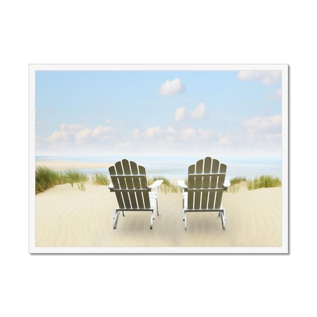 Beachscape Photo I Highland Dunes Format: White Framed Paper Print, Size: 34cm H x 50cm W on Productcaster.