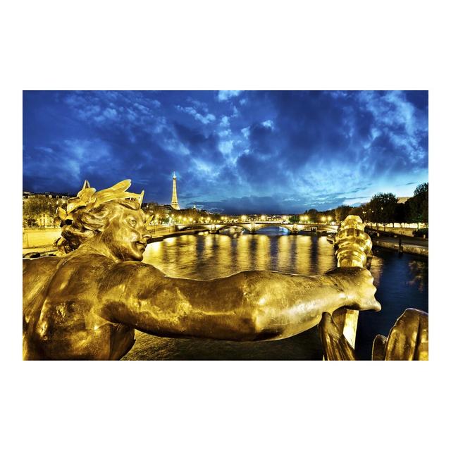 Golden Paris 2.25m x 3.36m Textured Matte Peel & Stick Wall Mural East Urban Home Size: 190cm L x 288cm W on Productcaster.