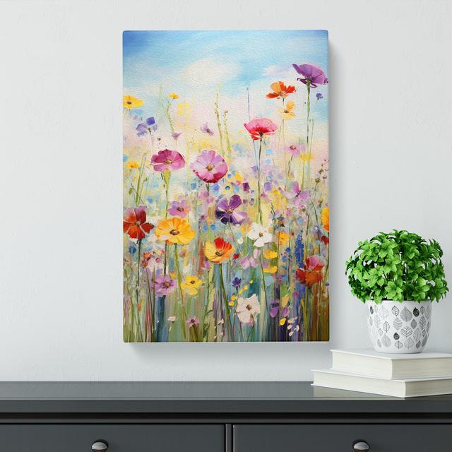 Wildflowers Impressionism No.2 - No Frame Print Marlow Home Co. Size: 76cm H x 50cm W x 3cm D on Productcaster.