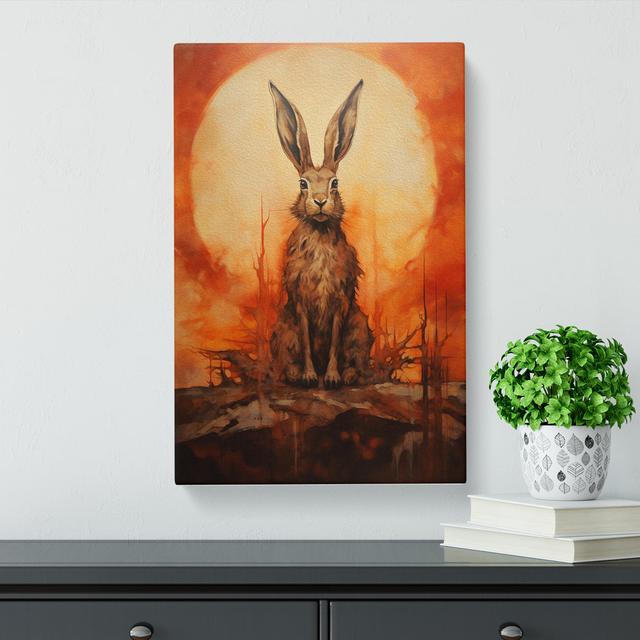 Rabbit Contemporary - Single Picture Frame Art Prints Brambly Cottage Size: 50cm H x 35cm W x 3cm D on Productcaster.