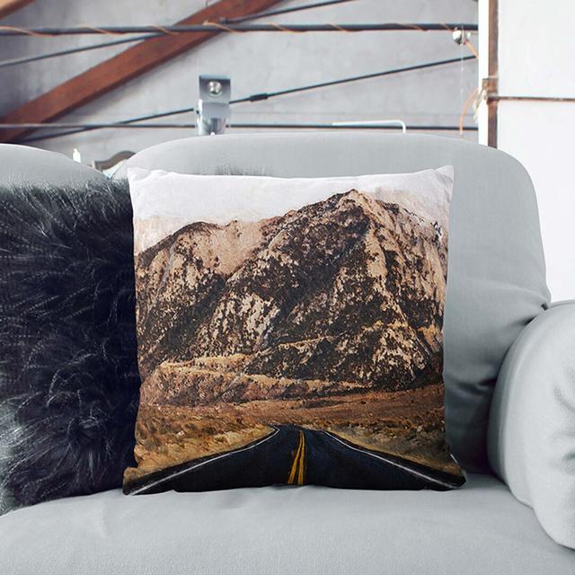 Road to Nevada Cushion with Filling East Urban Home Size: 40cm H x 40cm W x 15cm D, Backing Colour: White on Productcaster.