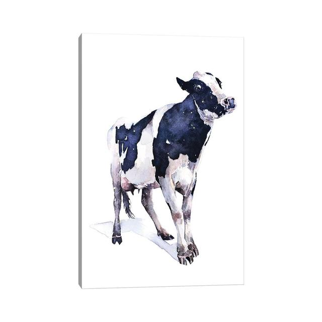 Cow - Painting on Canvas August Grove Size: 30.48cm H x 20.32cm W x 1.91cm D, Format: Wrapped Canvas on Productcaster.