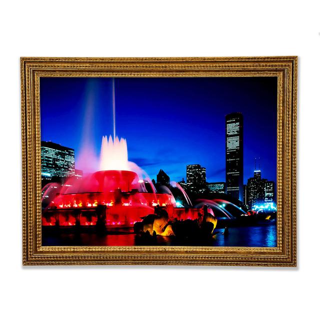 City Fountain Of Youth Framed Print Ebern Designs Size: 84.1cm H x 118.9cm W x 3cm D, Format: Gold Framed Paper on Productcaster.